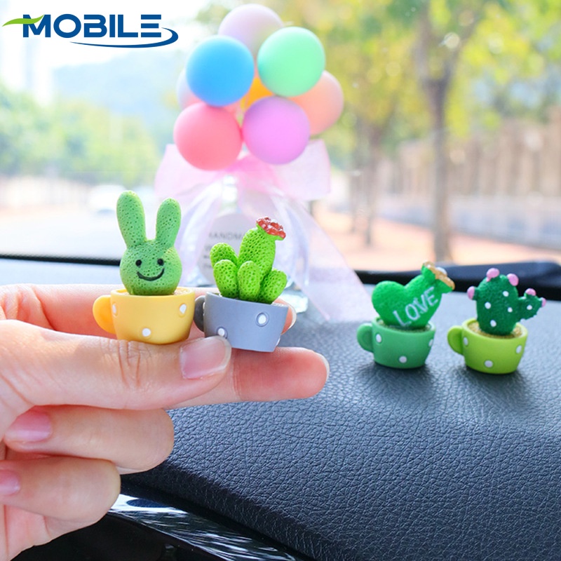 [ Featured ] กระถางต้นไม้ ขนาดเล็ก ตลก / เครื่องประดับเรซิน กระบองเพชรน่ารัก / ตกแต่งคอนโซลกลางรถยนต์ / โมเดลกระถางกระบองเพชรจิ๋ว / กระบองเพชรจําลอง สร้างสรรค์