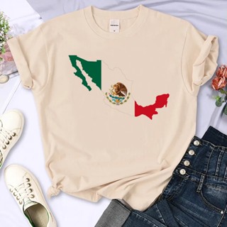 เสื้อยืด พิมพ์ลายกราฟฟิค Mexico Y2K สไตล์ญี่ปุ่น สําหรับผู้หญิง