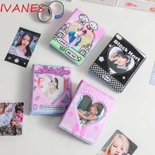 IVANES อัลบั้มรูปภาพโพลารอยด์ 32 ช่อง ขนาดเล็ก สําหรับเก็บสะสมหนังสือ