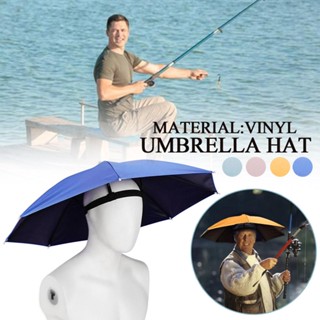 Umbrella Hat ร่มหมวก กันแดด กันน้ําและกันฝน พกพับได้ หมวกตกปลา 69ซม.