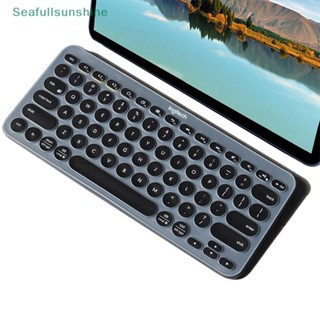 Seaf&gt; ฝาครอบคีย์บอร์ดไร้สาย ซิลิโคนนิ่ม สีสันสดใส สําหรับ Logitech K380