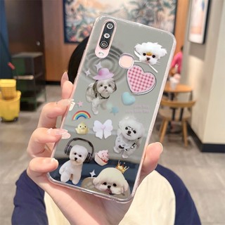 เคสโทรศัพท์มือถือแบบนิ่ม ใส กันกระแทก พร้อมกระจก สําหรับ iQOO Z7 11 VIVO V27e V27 V25 V23 V9 V11 V20 Y75 Y16 Y15S Y01 Y02 Y02t Y36 Y19 Y20 Y21 Y33 Y17 Y15 Y12 Y50 Y30 T1 S1 Z1 Pro | J025