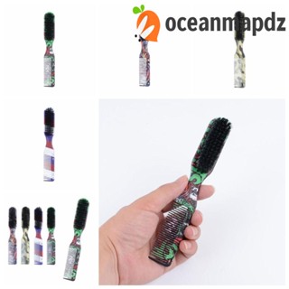 Oceanmapdz แปรงทําความสะอาดเครา แกะสลัก กันลื่น ลายพราง สองด้าน 2-in-1