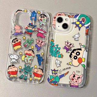 ✨ชินจัง✨เคสโทรศัพท์มือถือแบบนิ่ม ใส ลายการ์ตูนชินจัง สําหรับ Iphone 14 xr ชินจัง เคส เคสไอโฟน  เคสกันกระแทก เคสชินจัง 13PRO xsmax 12 11 78plus