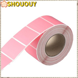 SHOUOUY กระดาษเครื่องพิมพ์ฉลาก มีกาวในตัว ทรงสี่เหลี่ยม สีชมพู 800 แผ่น 800 แผ่น