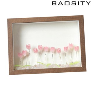 [Baosity] กรอบรูปไม้ พร้อมไฟกลางคืน 6 นิ้ว DIY สําหรับตกแต่งบ้าน