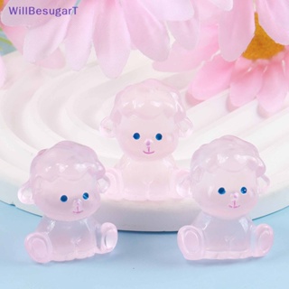 [WillBesugarT] ฟิกเกอร์แกะเรืองแสงในที่มืด คละสี สําหรับทําเครื่องประดับ DIY 2 ชิ้น