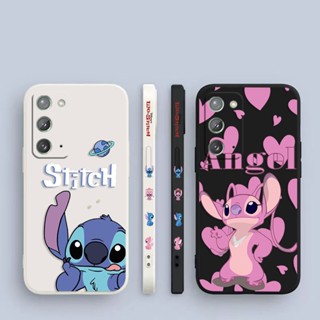 เคสโทรศัพท์มือถือ พิมพ์ลาย Stitch And Lilo Angel Side สําหรับ Samsung Galaxy Note 20 10 9 8 J8 J7 J6 J5 J4 M62 M53 M52 M51 M33 M31 M30 M21 M20 M10 S Ultra Plus Lite Prime 5G