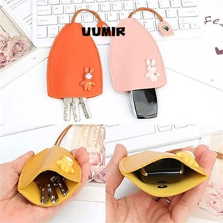 UUMIR เคสกุญแจรถยนต์ หนัง PU แบบดึงออก ทนทาน สีเหลือง สีดํา ดีไซน์ใหม่ 2 ชิ้น