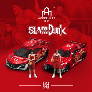 Time Micro 1: 64 Nissan GTR 3 Honda NSX Slam Dunk อัลลอยด์ ของเล่นสําหรับเด็กผู้ชาย โมเดลรถยนต์