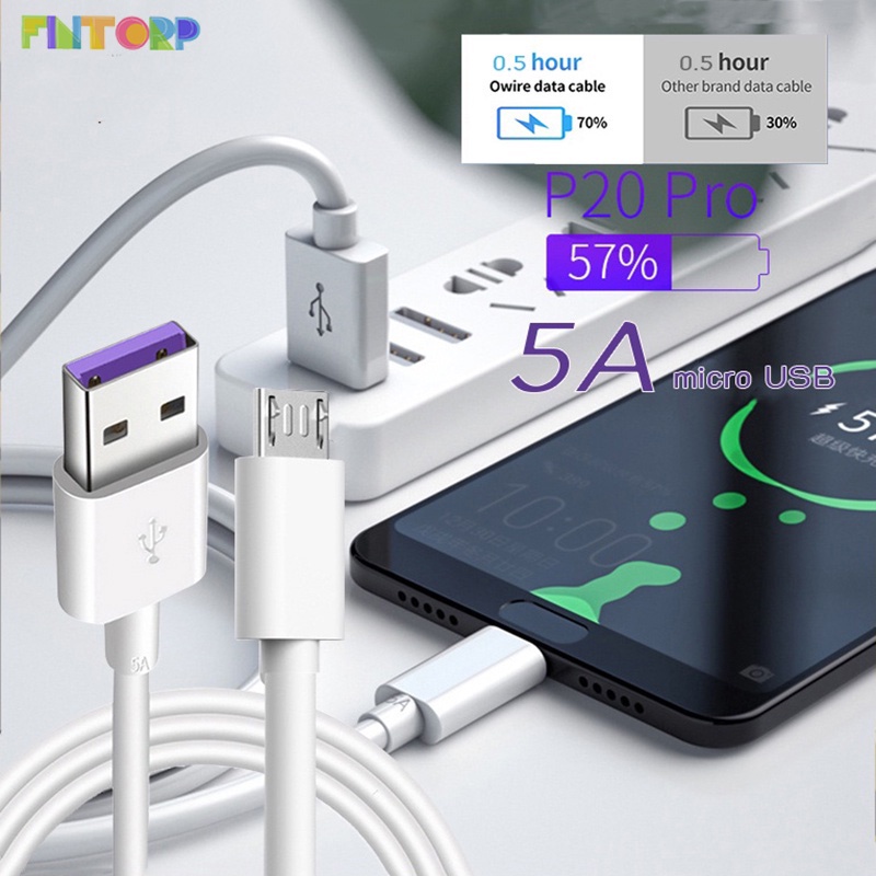 สายชาร์จ micro USB สายชาร์จแอนดรอยด์ ต่อไมโครUSB 5A 1เมตร/2เมตร Super Fast Charging Cable