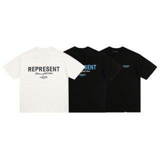 Rep88res88ent88- ใหม่ เสื้อยืดแขนสั้น พิมพ์ลายสโลแกน โมโนแกรม สไตล์คลาสสิก Jeurt