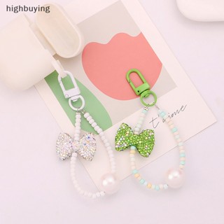 [highbuying] น่ารัก เต็มรูปแบบ เพชร โบว์ ดอกไม้ ลูกปัด เชือกเส้นเล็ก พวงกุญแจ สําหรับผู้หญิง พวงกุญแจรถ กระเป๋าเป้สะพายหลัง ตกแต่ง เคส จี้ ใหม่ พร้อมส่ง