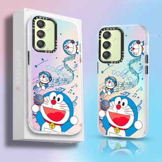 เคสมือถือ แบบแข็ง ลายการ์ตูนโดเรม่อน ไล่โทนสี สําหรับ Samsung A14 A24 A04 A04S A13 A03 A03S A12 A02S A11 A04E A10S A30 A20S A21S A50S A51 A50 A30S M11 M12 M13 5G M01S M10S M04