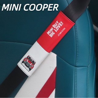 Suitable for MINI COOPER Seat Belt Shoulder Cover COUNTRYMAN CABRIO Paceman JCW CLUBMAN F54 F55 F56 F57 F60 R60 R56 R55 R61 Car Interior Shoulder Strap Leather Protective Cover