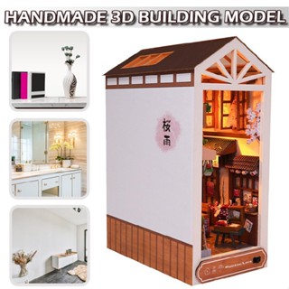 New 3D LED DIY Book Nook Kit Wooden Puzzle Bookshelf Insert Decoration Souvenir