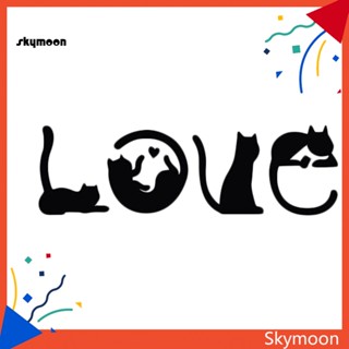 Skym* สติกเกอร์ ลายแมวน่ารัก สําหรับตกแต่งหน้าต่างรถยนต์