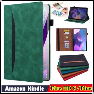 เคสหนัง กันกระแทก พร้อมช่องใส่ปากกา สําหรับ Amazon Kindle All-New Fire HD 8 HD 8 Plus (รุ่น 2020 10th Gen)