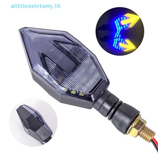 Alittlese ไฟเลี้ยว LED 12V สองสี สําหรับรถจักรยานยนต์ไฟฟ้า 2 ชิ้น