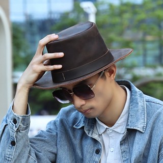 หมวกหนังวัวแท้ สําหรับผู้ชาย