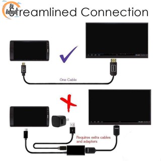 【IS】สายเคเบิล Micro HDMI เข้ากันได้กับ HDMI 1080P สําหรับสมาร์ทโฟน แท็บเล็ต