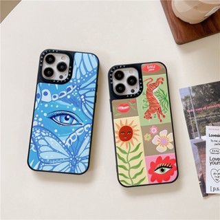 พร้อมส่ง CASETiFY 【สติกเกอร์ตากราฟฟิตี้】เคสโทรศัพท์มือถือ ซิลิโคน กันกระแทก ลายกราฟฟิตี้น่ารัก แฟชั่น สําหรับ iPhone 14 Pro MAX 13 12 11 Pro MAX