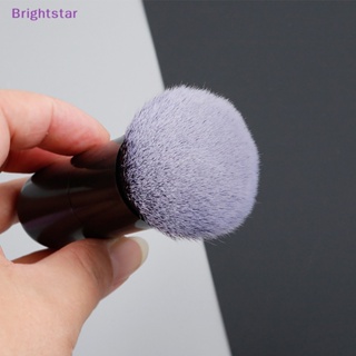 Brightstar แปรงแต่งหน้า ขนปุยนุ่ม ด้ามจับกลม สีดํา สําหรับปัดแก้ม ลงแป้ง เครื่องสําอาง ของขวัญ ใหม่