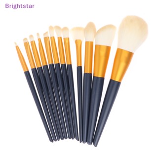 Brightstar แปรงแต่งหน้า ขนปุยนุ่ม สําหรับเกลี่ยรองพื้น อายแชโดว์ 12 ชิ้น