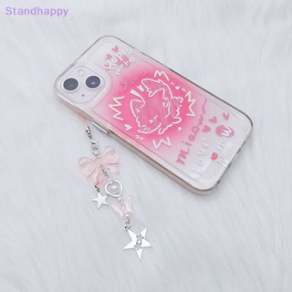 Standhappy ใหม่ จี้โบว์ ดาวห้าแฉก สีชมพู โซ่โทรศัพท์มือถือ สาวหวาน หัวใจ ฤดูร้อน ตกแต่งกระเป๋า ผู้หญิง เครื่องประดับ จี้ ใหม่