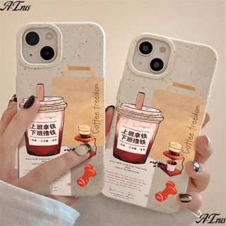 Oafn เคสโทรศัพท์มือถือแบบนิ่ม กันกระแทก ลายลาเต้ เรียบง่าย สําหรับ Iphone max 13 11 7 12 14pro8