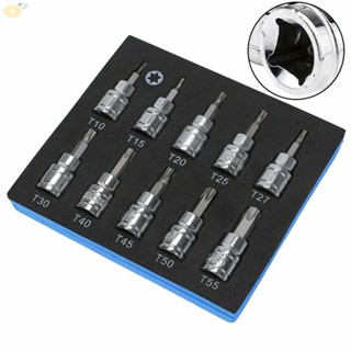 【VARSTR】Socket 3/8inch Socket Bits Hand Tool Notched Drive Torx Star Screwdriver Bit