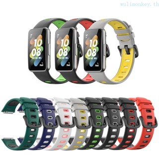 Wu สายนาฬิกาข้อมือซิลิโคน กันเหงื่อ สําหรับ HuaweiBand 7 Smart Watch Bracel