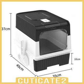 [Cuticate2] กระบะทรายแมว แบบพับได้ พร้อมฝาปิด ทําความสะอาดง่าย สําหรับแมว