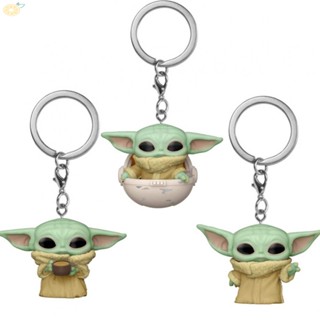 【VARSTR】Funko Pop Star Wars Yoda baby Keychain Figure for Young Fans and Collectors