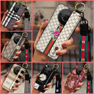 Shockproof Small daisies Phone Case For Sharp Aquos R8 Pro/SH-51D Dirt-resistant Plaid texture Wrist Strap protective Soft