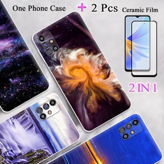 2 IN 1 สําหรับ Samsung Galaxy M31S เคสโทรศัพท์ ซิลิโคน TPU นิ่ม ทาสี พร้อมฟิล์มนิรภัย แบบโค้ง