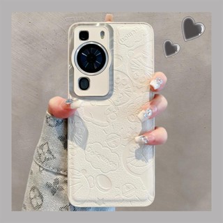 [พร้อมส่ง] เคสโทรศัพท์มือถือหนัง ลายการ์ตูนแมวน่ารัก สามมิติ กันกระแทก สําหรับ Huawei p60pro p50pro p40pro nova11 10 9 Glory 90 80 70 50pro