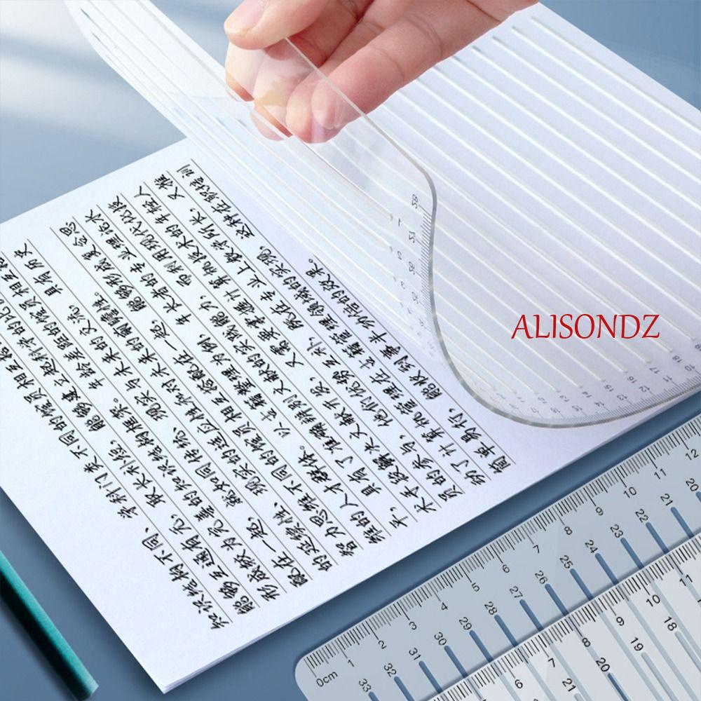 Alisondz ไม้บรรทัดลายฉลุ เส้นตรง นักเรียน รายงาน เครื่องเขียน สอบฟรี การสอบ การบ้าน การเขียน ไม้บรรทัดลายฉลุ