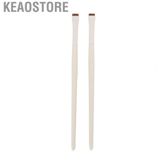 Keaostore Eyeliner Makeup Brush  2pcs Eyebrow  Brushes Slanted Flat Angle Defining Shaping for Beauty Salon