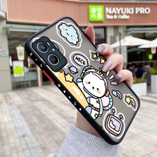 เคสโทรศัพท์มือถือแบบแข็ง ใส กันกระแทก ลายการ์ตูนอวกาศ มีลายด้านข้าง สําหรับ OPPO A96 A57 2022 A77 2022 A57s A57e A77s