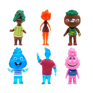 6Pcs Elemental Ember Lumen Wade Ripple 3.5" Toys Doll Action Figure Toys