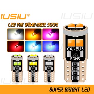 Iusiu ใหม่ หลอดไฟเลี้ยว LED T10 W5W 194 WY5W 3030 6SMD 12v สําหรับติดป้ายทะเบียนรถยนต์ รถจักรยานยนต์