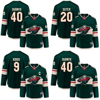 Qy NHL เสื้อยืดแขนยาว พิมพ์ลาย Minnesota Wild Jersey Suter Dubnyk Koivu พลัสไซซ์