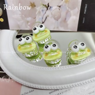 [Yunyuan] ใหม่ กิ๊บติดผม อะคริลิคใส ลายการ์ตูนกบ ตาโต น่ารัก สีแดง แฟชั่น สําหรับเด็กผู้หญิง
