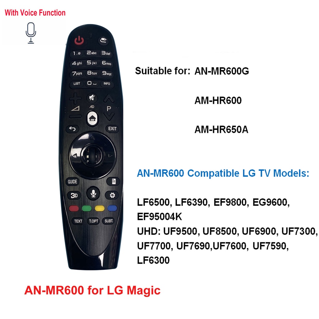 รีโมตคอนโทรลทีวี สําหรับ LG Voice Magic TV AN-MR18BA AN-MR19BA MR20GA AN-MR600 AN-MR650A MR21GA MR21GC