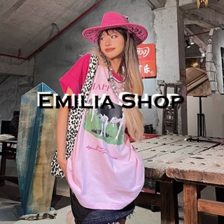 EMILIA SHOP  ครอป เสื้อยืดผู้หญิง สไตล์เกาหลี  คุณภาพสูง Korean Style High quality ทันสมัย A99J1ED 36Z230909