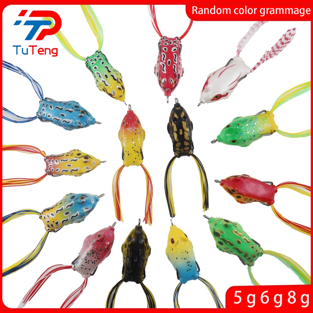 Umpan Katak เหยื่อตกปลา รูปกบ แบบนิ่ม คลาสสิก 14 สี 3 รุ่น