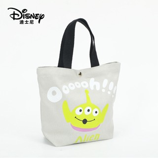 ใหม่ Disney กระเป๋าถือ ผ้าแคนวาส ลายการ์ตูนน่ารัก สามตา สําหรับใส่กล่องอาหารกลางวัน เบนโตะ นักเรียนหญิง