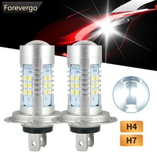 Forevergo หลอดไฟตัดหมอก LED H7 H4 DRL 6000K 12V T9X2 สว่างมาก สีขาว สําหรับรถยนต์ 1 ชิ้น