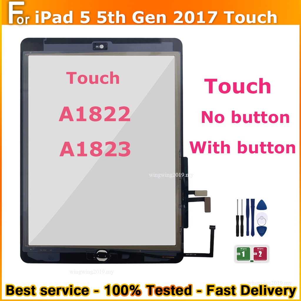หน้าจอสัมผัสดิจิทัล 9.7 นิ้ว แบบเปลี่ยน สําหรับ iPad 5 5th Gen 2017 A1822 A1823 iPad 5